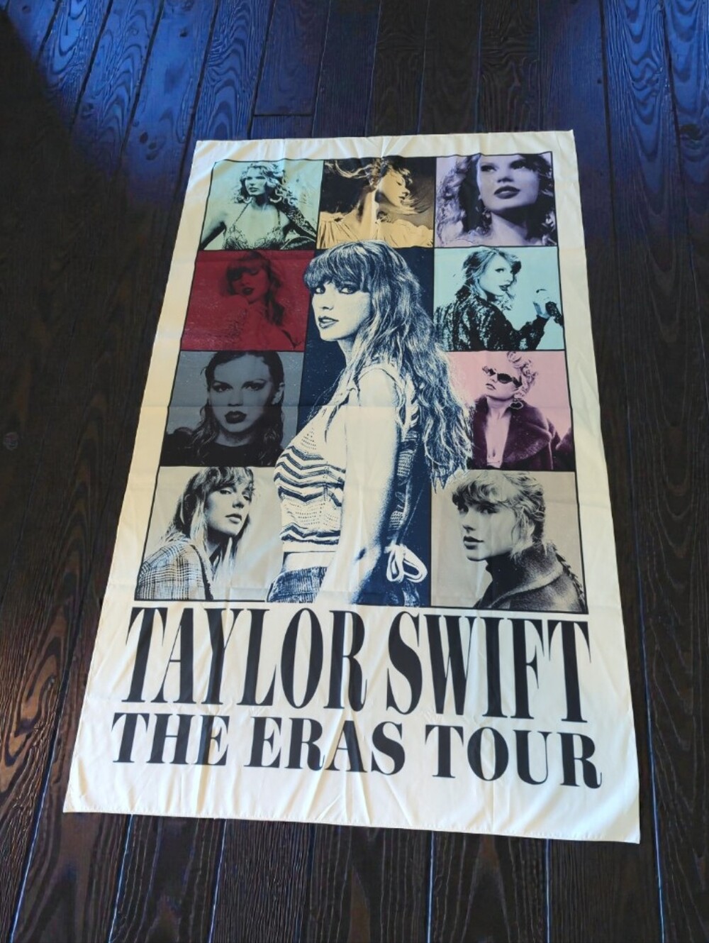 Taylor Swift 'The Eras Tour' Fabric Satin Banner/ Throw Large Multi Color - Picture 7 of 9